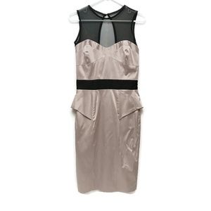 Jane Norman Beige Sleeveless Bodycon Dress Sz 8/34